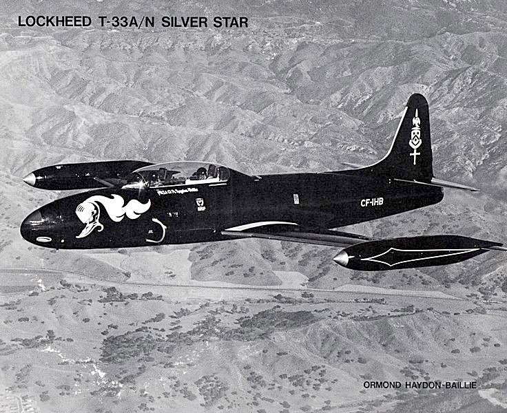 The Black Knight T-33 in the civilain registry .... rumoured to have had lots of RCAF T-33 parts &quot;scrounged&quot; during the restoration process.