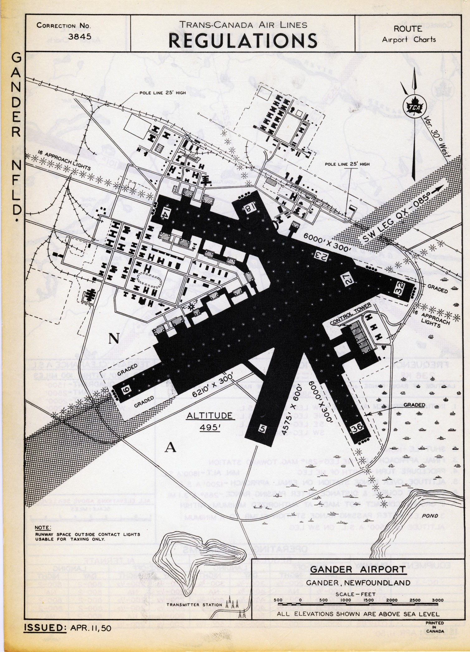 Gander Newfoundland Airport map 1950 2.jpg