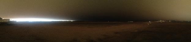 Panoramic view showing that the sun is actually up, as seen on  the left